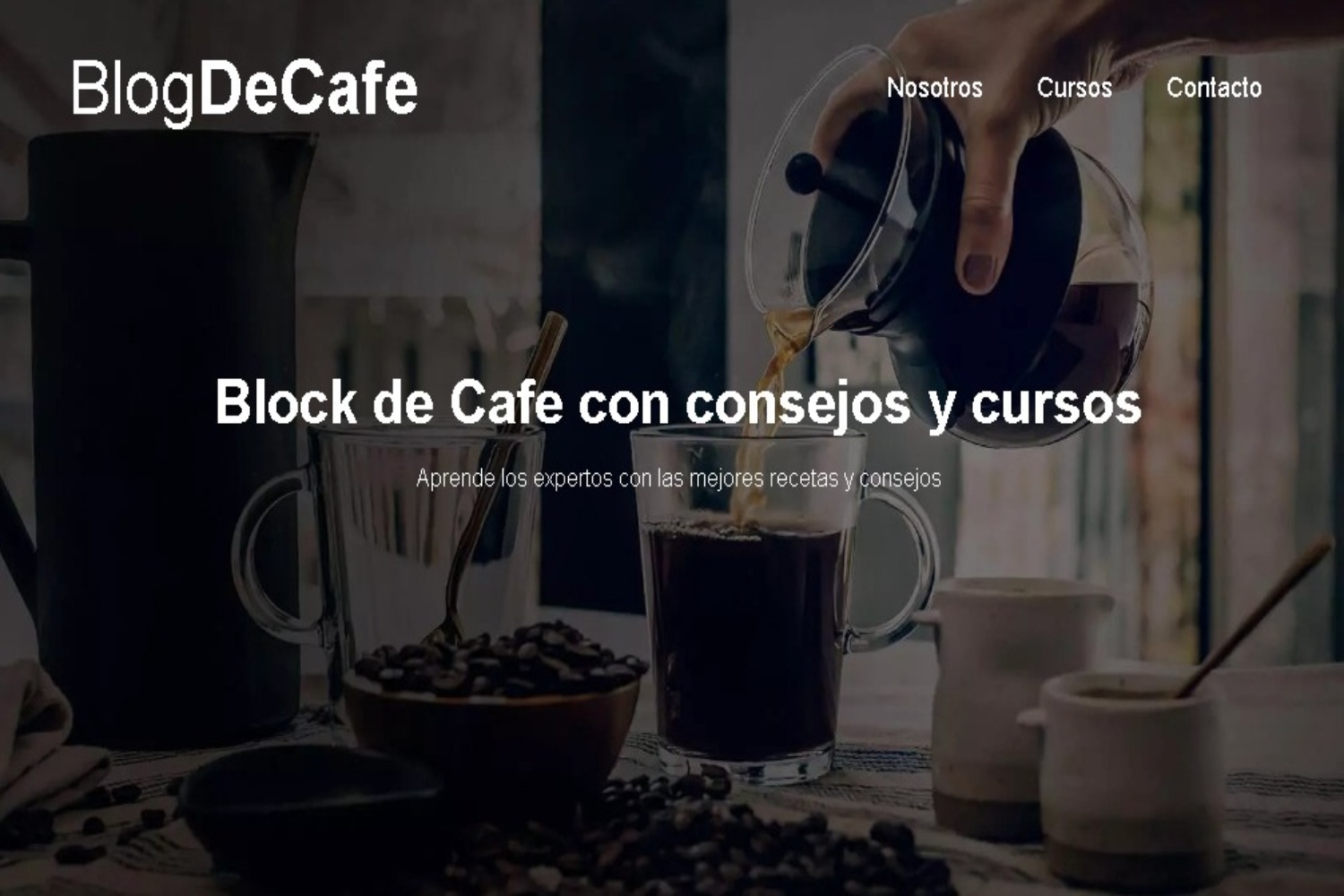 Imagen de diseño web para Blog de Cafe