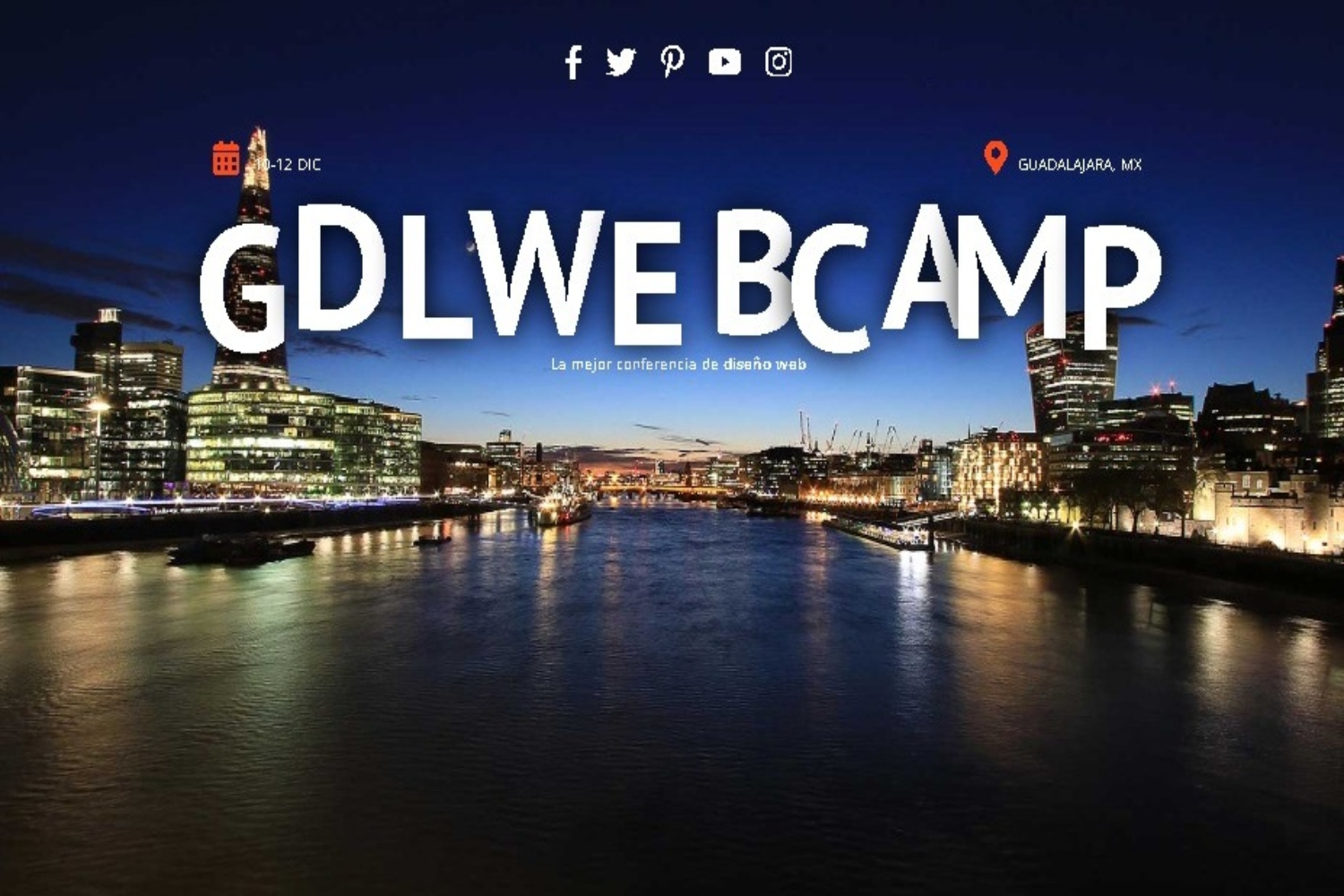 Imagen de diseño web para Página de Conferencias