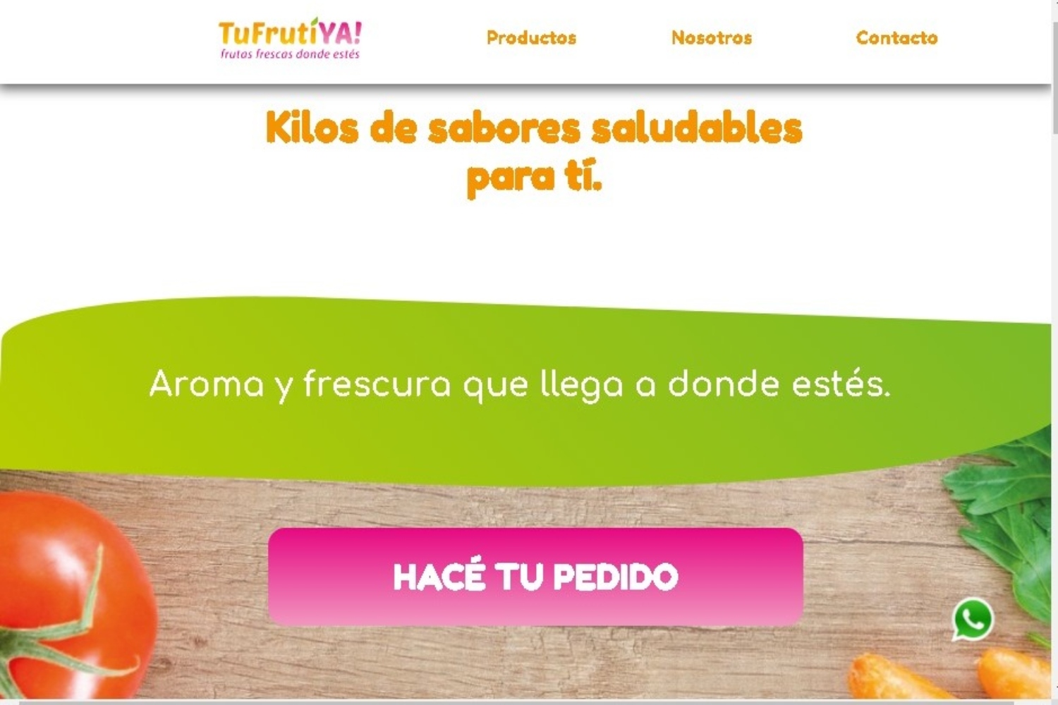 Imagen del desarrollo web tufrutiya